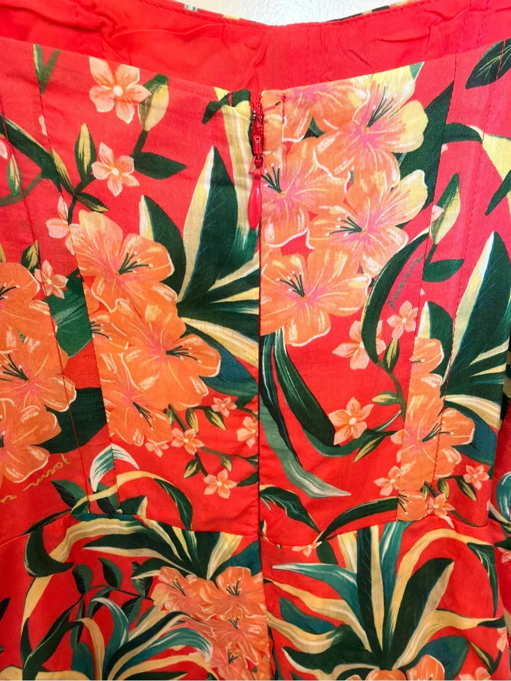 EUC Farm Rio Pineapple Bloom dress - XS